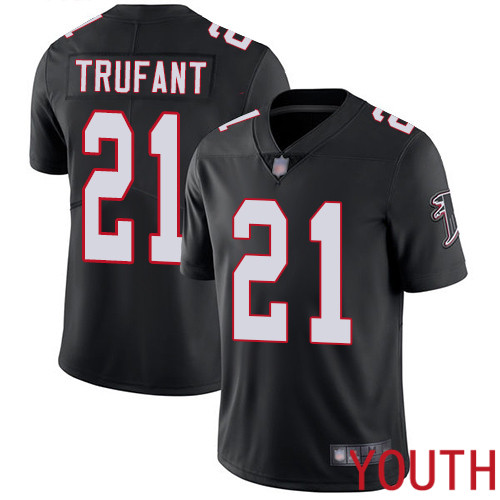 Atlanta Falcons Limited Black Youth Desmond Trufant Alternate Jersey NFL Football #21 Vapor Untouchable->youth nfl jersey->Youth Jersey